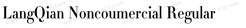 LangQian Noncoumercial Regular字体转换